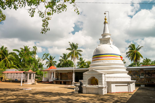 MATARA, SRI LANKA - Weherahena buddhist temple is said be the largest and the first tunnel temple in the world.The 600 feet tunnel was fist build by excavating the mound of earth.