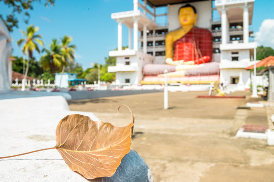 MATARA, SRI LANKA - Weherahena buddhist temple is said be the largest and the first tunnel temple in the world.The 600 feet tunnel was fist build by excavating the mound of earth.