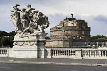 Veduta di castel sant'angelo da ponte Vittorio Emanuele II