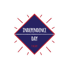 Vector illustration of label Independence