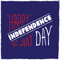 Vector illustration of label Independence day