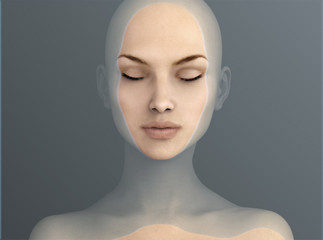 woman floating in water