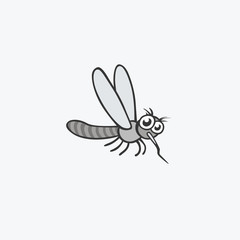 Funny mosquito. Flat Vector icons for your design