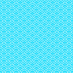 seamless Traditional japanese seigaiha ocean wave pattern