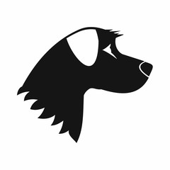 Dog icon, simple style