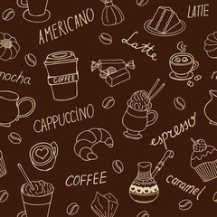 Seamless coffee background