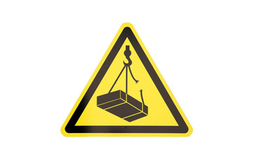 traffic construction yellow triangular sign warning about fallin
