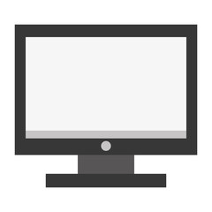 grey computer monitor , vector illustration