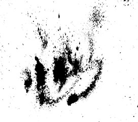 Abstract ink drops background. Black and white vector grunge texture.