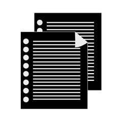 lined paper document , vector illustration