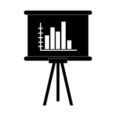 board bar graph , vector illustration