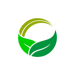 Green Nature Agriculture Loge Designs Vector
