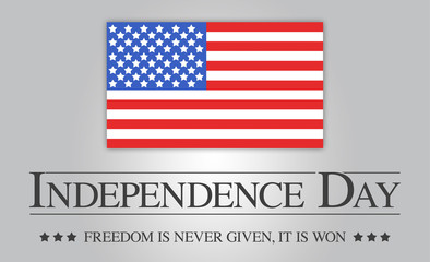 American flag to celebrate Independence day