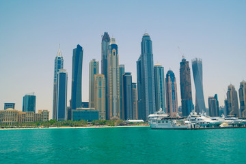 Obraz na płótnie Canvas Dubai Marina is a relatively new attraction in Dubai.
