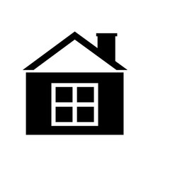 black house with white windows,vector graphic