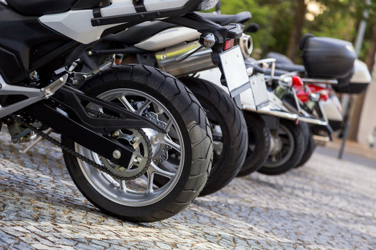 closeup details of motobike © sytnik