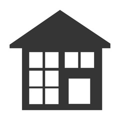 black tall building with white windows,vector graphic