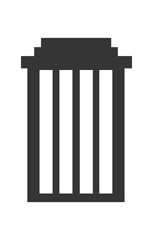 black tall building with white windows,vector graphic