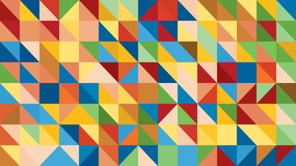 Obraz premium Abstract raibow colorful vector lowploly of many triangles background for use in design