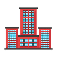 colorful tall building,vector graphic