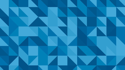 Obraz premium Abstract blue vector lowploly of many triangles background for use in design