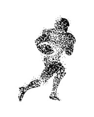 football players in silhouette vectors