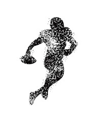 Fototapeta na wymiar football players in silhouette vectors