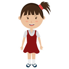 smiling avatar girl,vector graphic