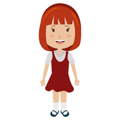 smiling avatar girl,vector graphic