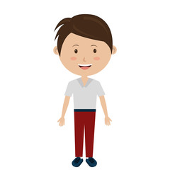 smiling avatar boy,vector graphic