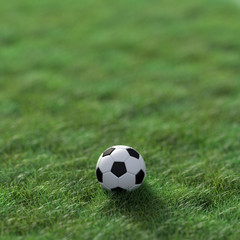 Fototapeta premium Soccer sport background, 3d rendering