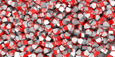 Home for sale, 3d rendering