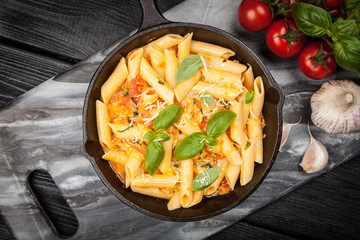 Traditional penne pasta