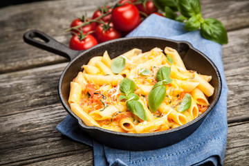 Traditional penne pasta