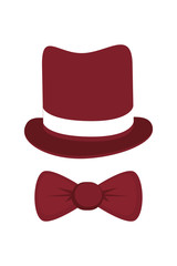 classic hat with bowtie