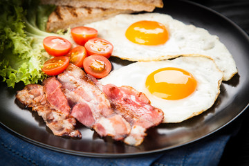 Traditional breakfast on a plate