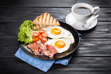 Traditional breakfast on a plate