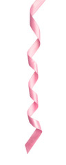 Pink ribbon on white background