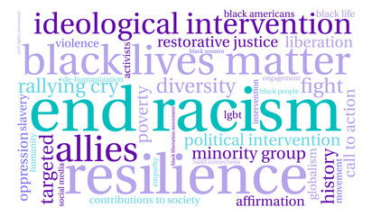 Fototapeta premium End Racism Word Cloud