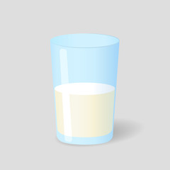 Glass of milk vector illustration