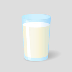 Glass of milk vector illustration