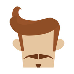 hipster hairstyle with mustache