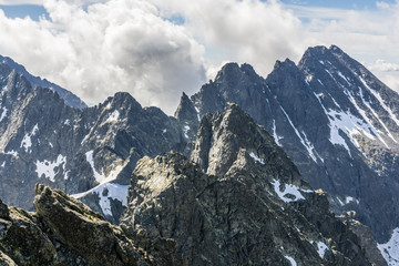 Fototapeta na wymiar Peaks in the High Tatras.