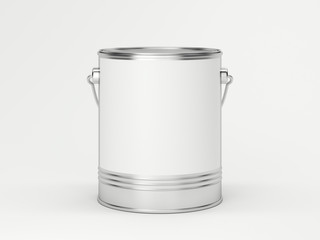 White paint can. 3d rendering