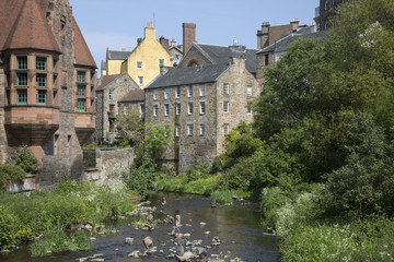 Fototapeta na wymiar Dean Village and River Leith, Edinburgh