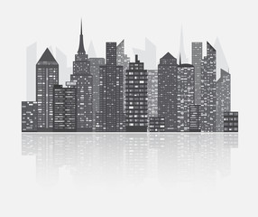 Fototapeta premium City skyscraper view
