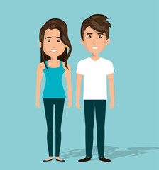 Obraz premium happy young people design, vector illustration eps10 graphic 