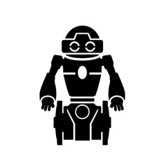 Humanoid robot Vector Illustration. Robot on wheels