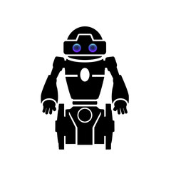 Humanoid robot Vector Illustration. Robot on wheels