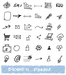 Business doodles sketch eps10 vector